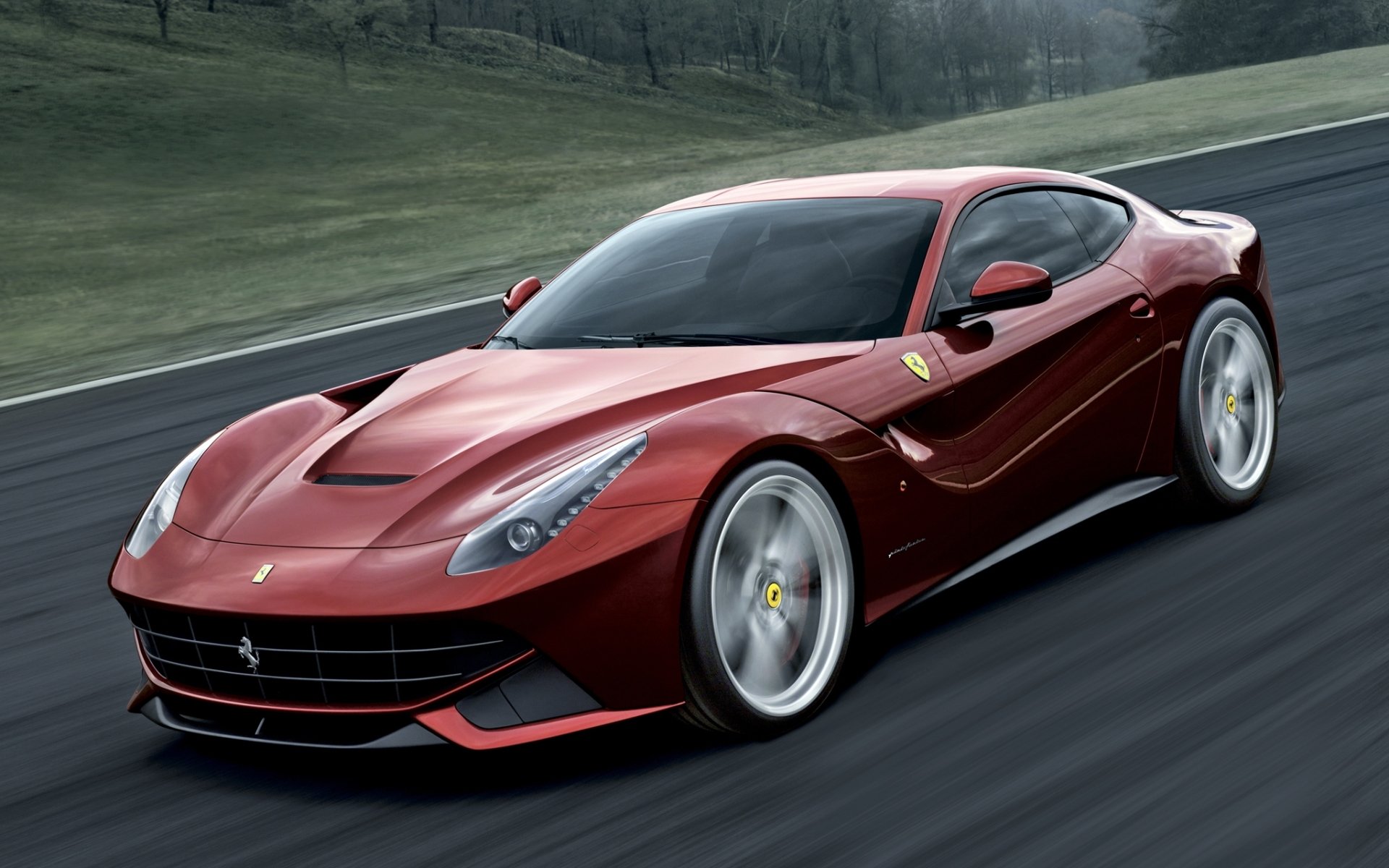 ferrari f12 berlinetta феррари ф12 берлинета суперкар красный передок дорога