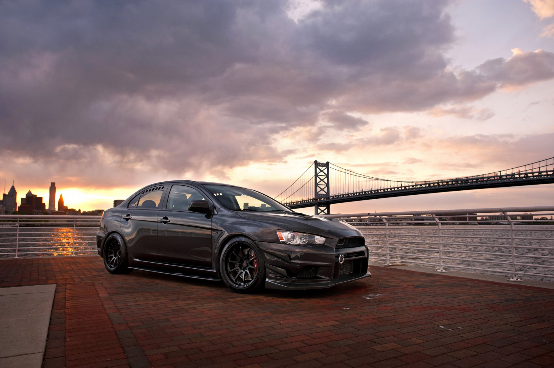 mitsubishi profesión evo mitsubishi tuning ciudad puente puente golden gate