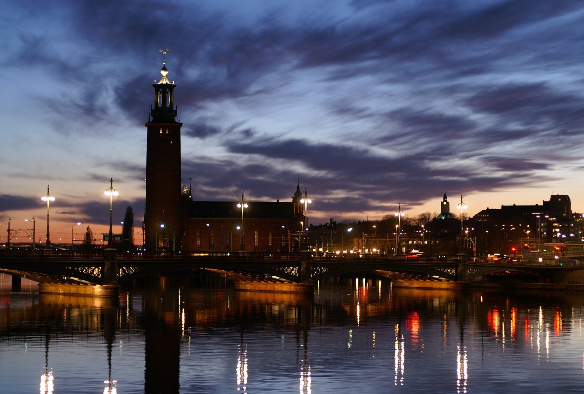 clouds sunset sky evening city light lanterns light