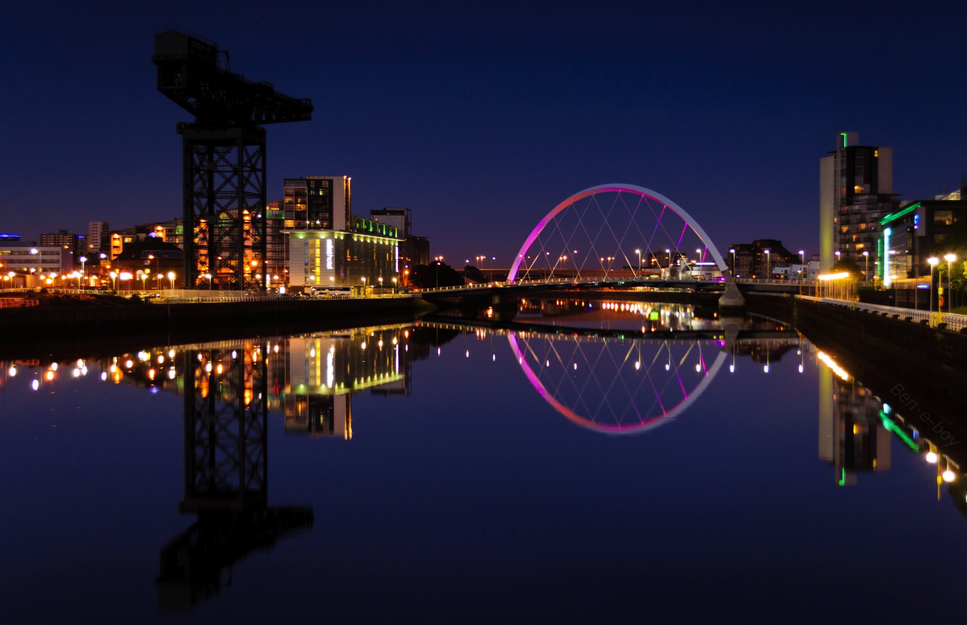 glasgow schottland großbritannien abend universität