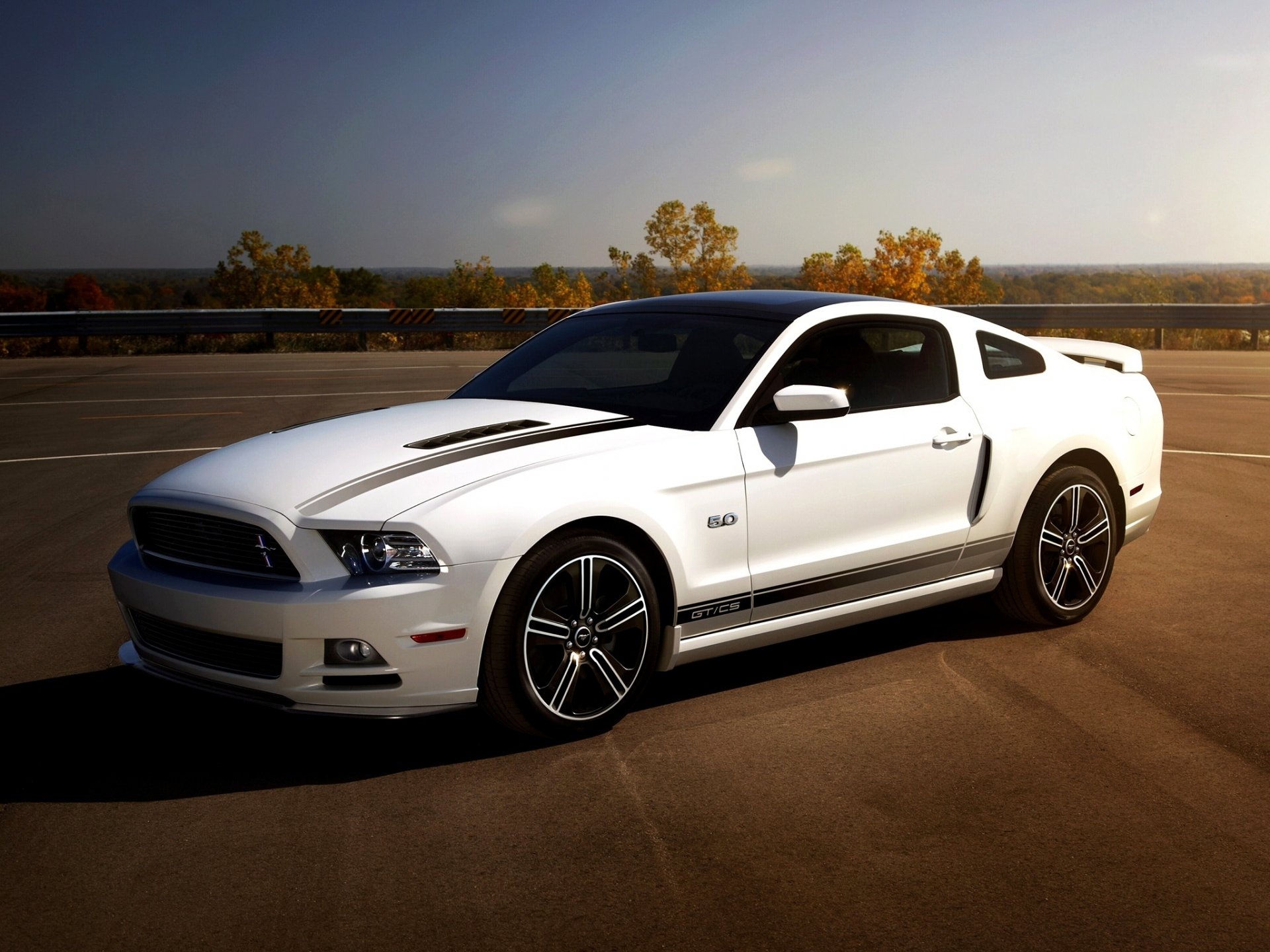 ford mustang 5.0 gt california special package white front end muscle car muscle car sky