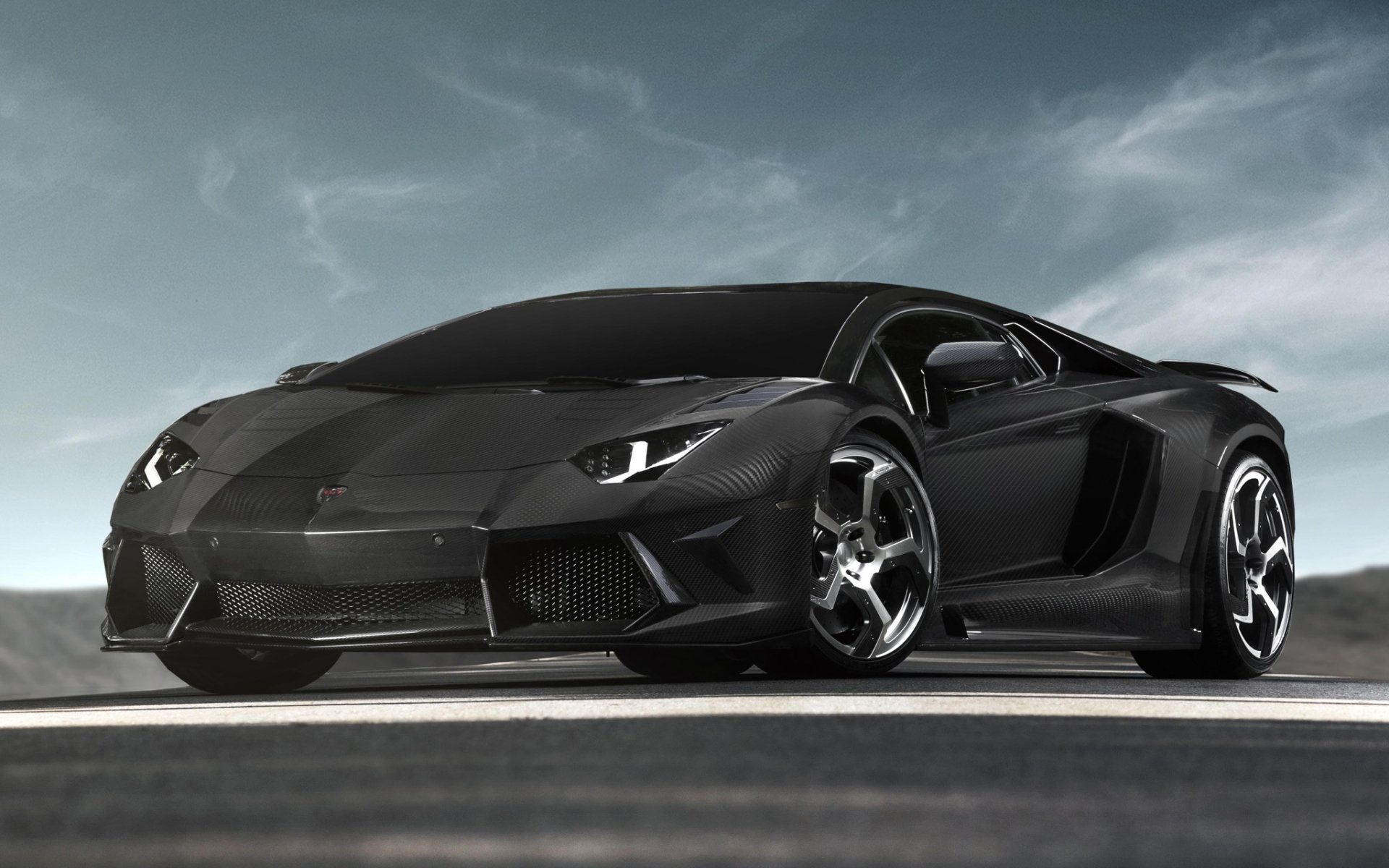 mansory lamborghini aventador lp700-4 carbonado lamborghini aventador supercar front tuning carbon himmel hintergrund