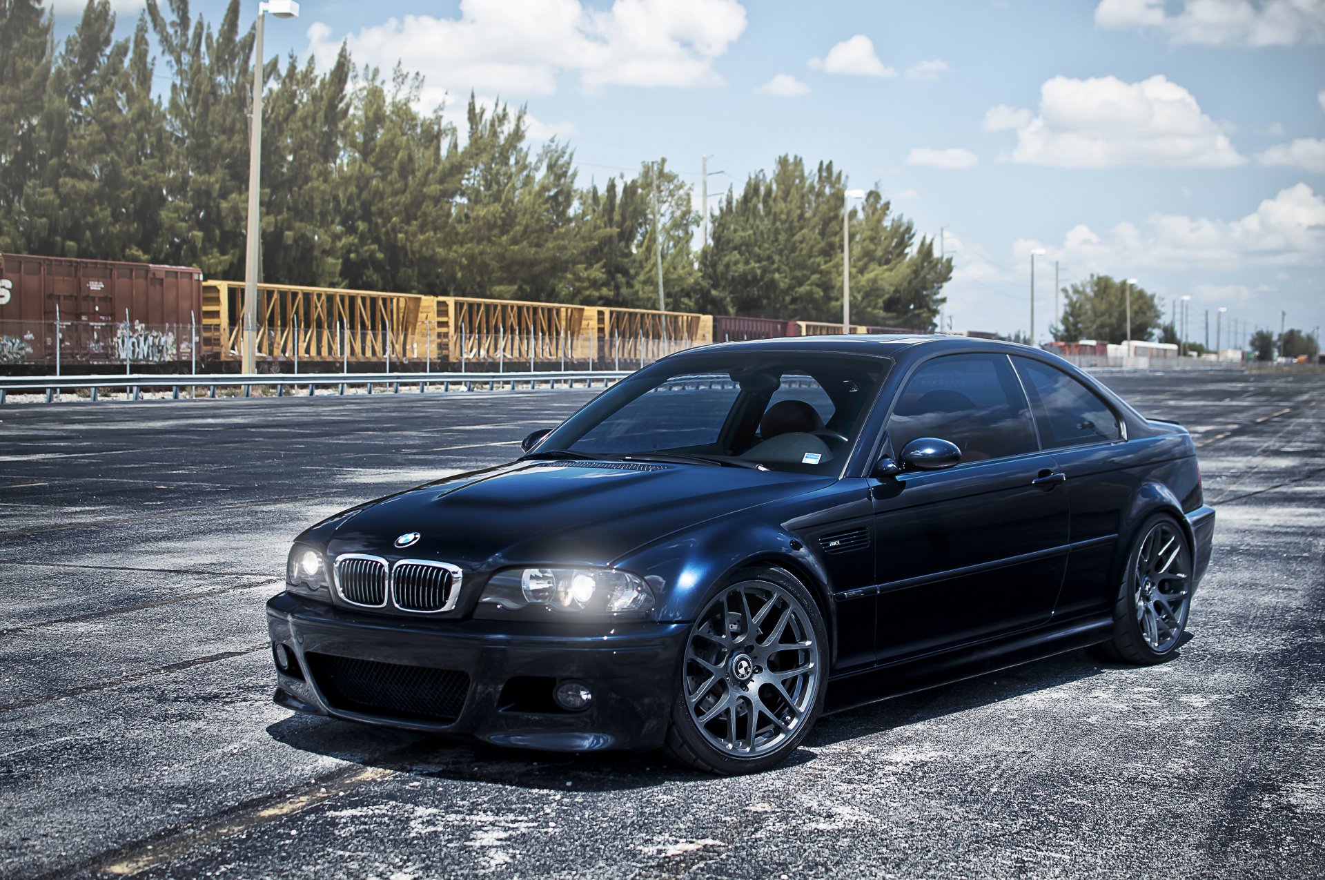 bmw m3 e46 dunkelblau bmw dunkelblau wagen himmel wolken