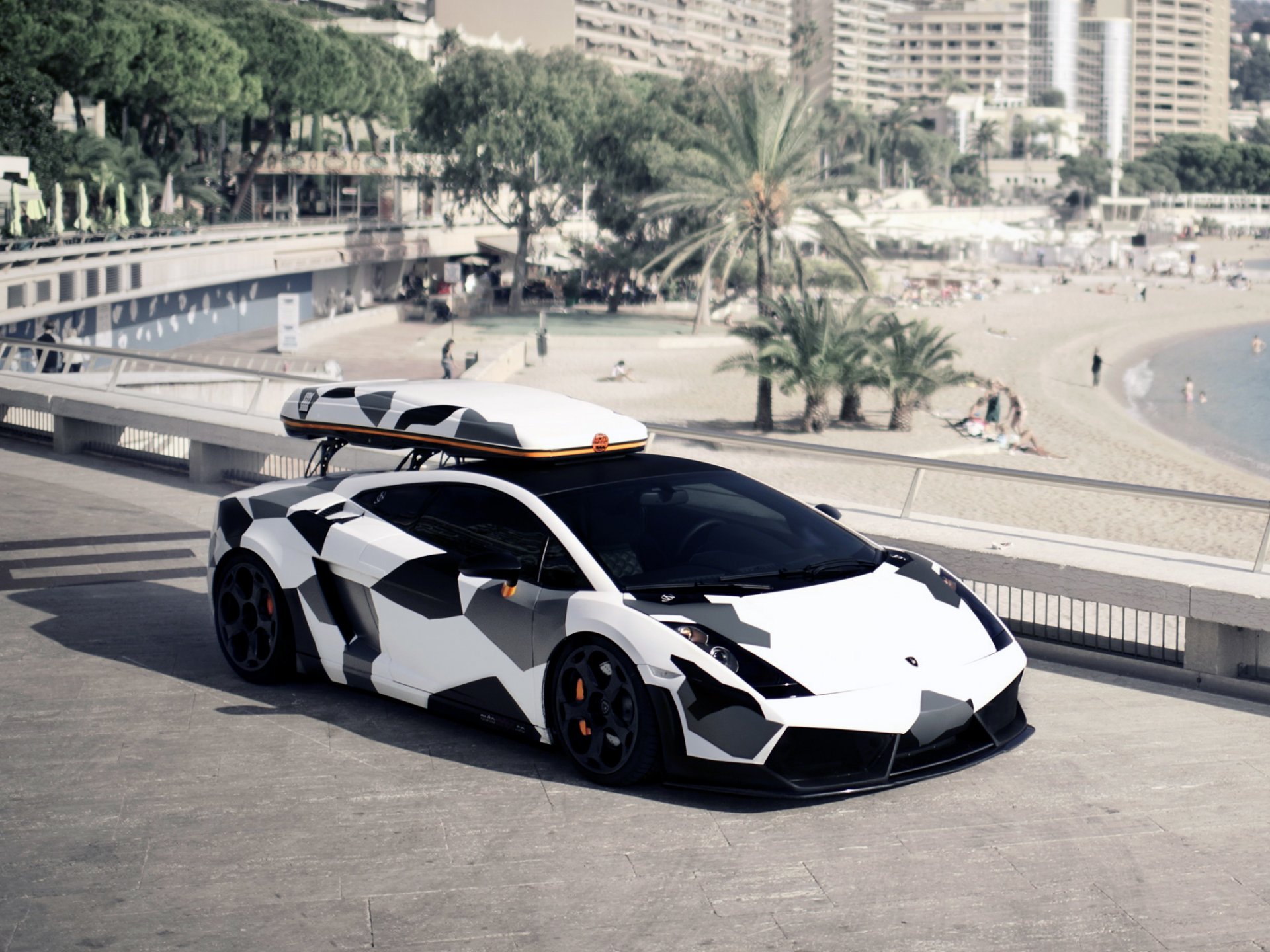 dmc design lamborghini gallardo neve veloce tarnung kofferraum strand