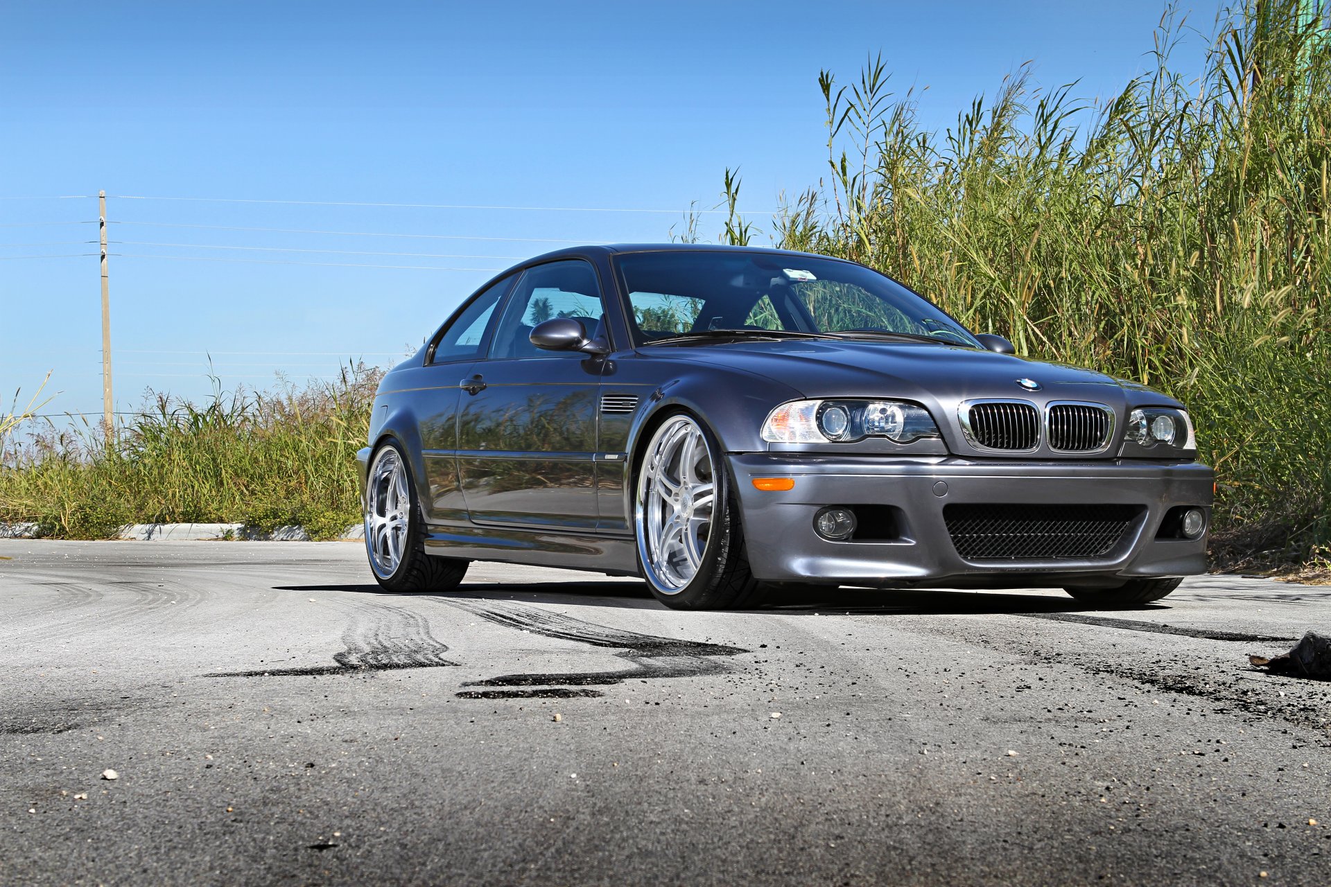 bmw m3 e46 argento bmw argento cielo asfalto