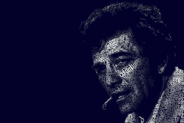 Peter Falk avec cigare B / W