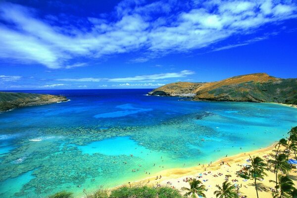 Mountain landscape on the seashore