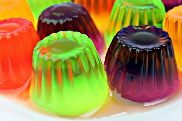 Jelly shapes of different colors