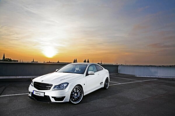 Mercedes landscape on the shore, St. Petersburg