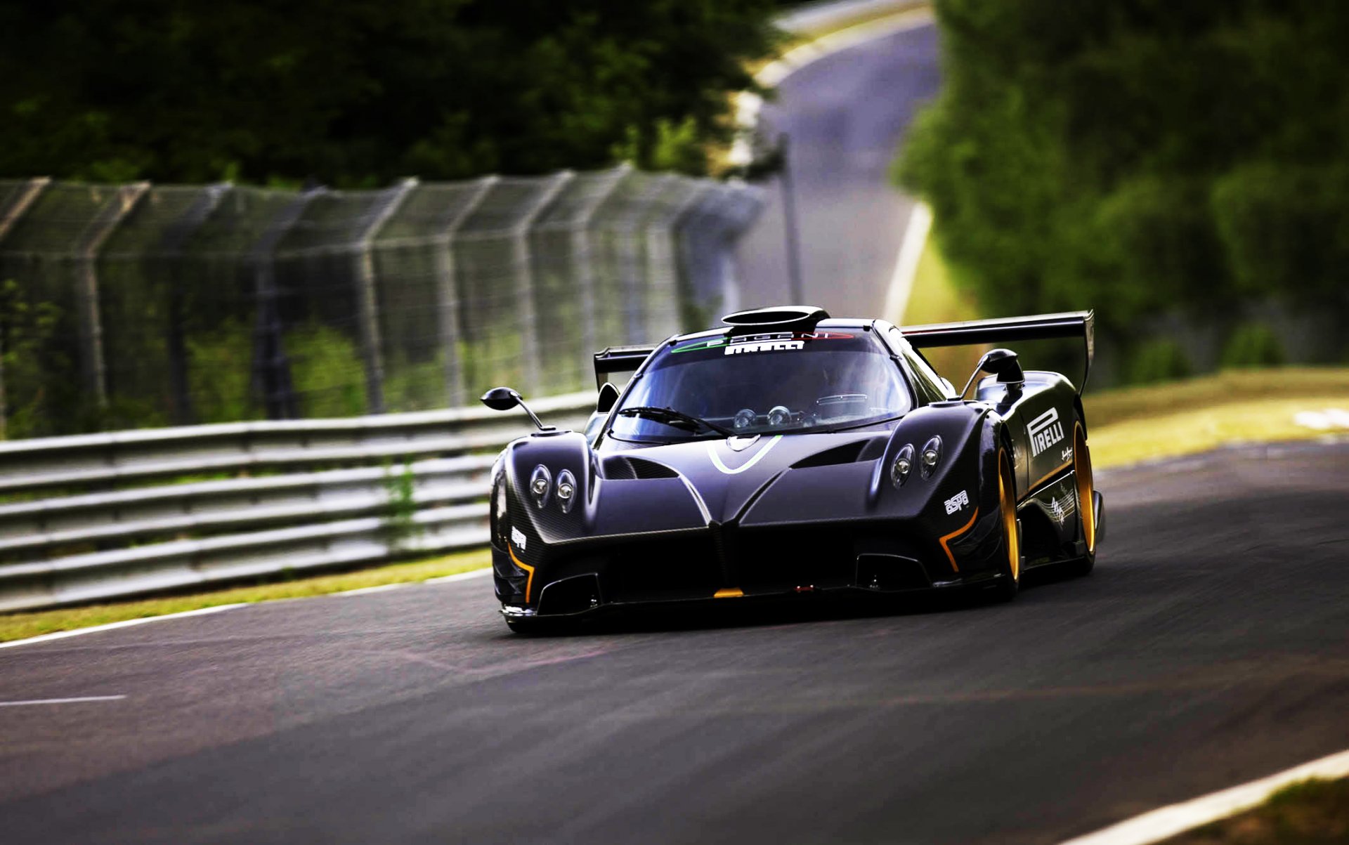 pagani zonda г нюрбургринге нордшляйфе racord гоночный трек зелёный ад