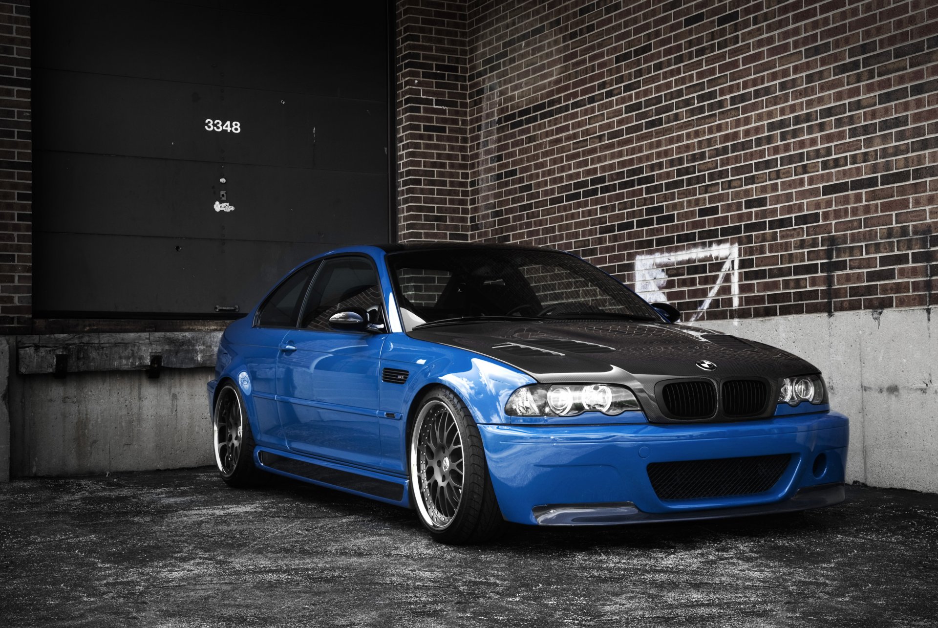 bmw m3 e46 blu bmw cofano in fibra di carbonio