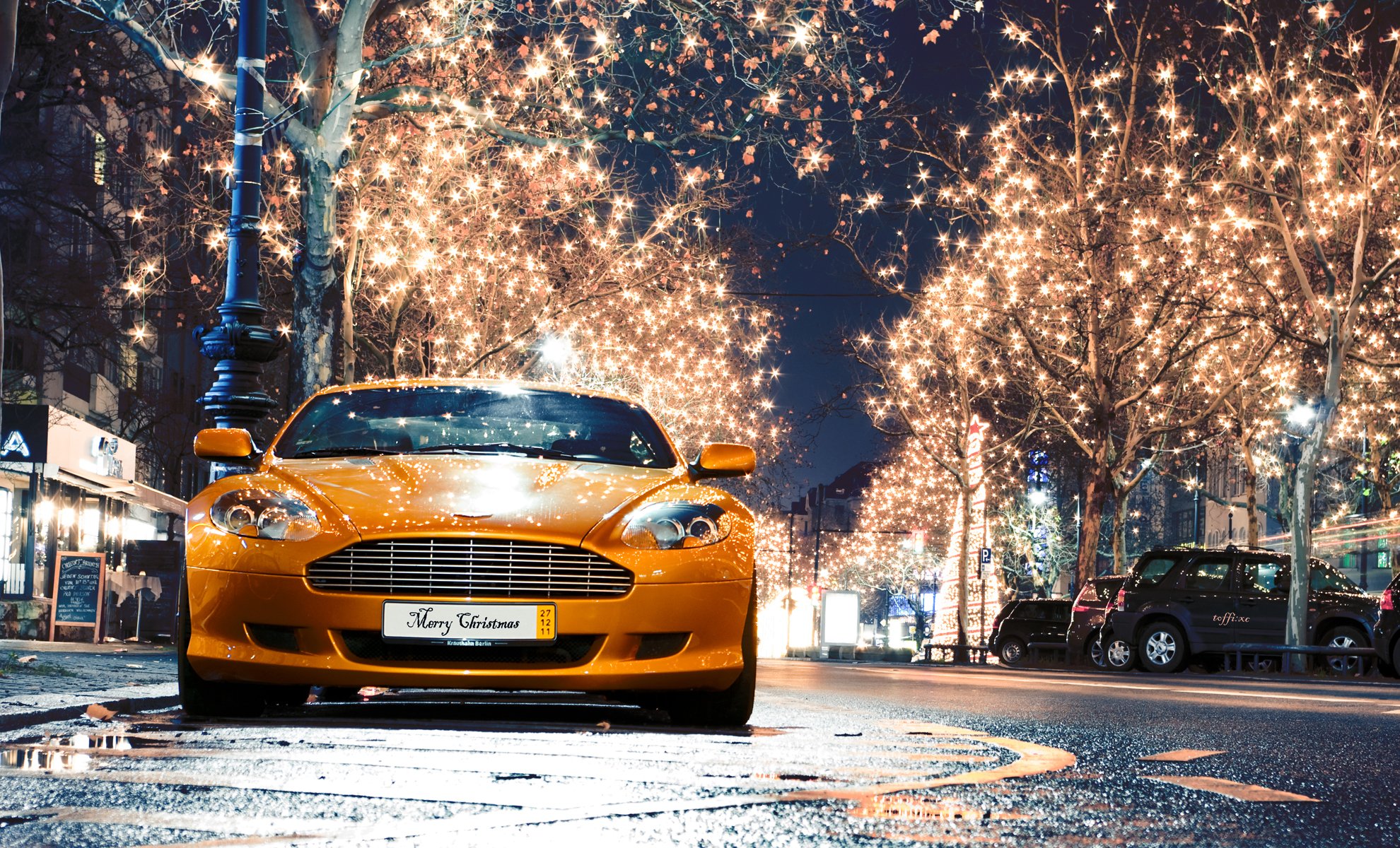 aston martin db9 астон мартин город ночь огни