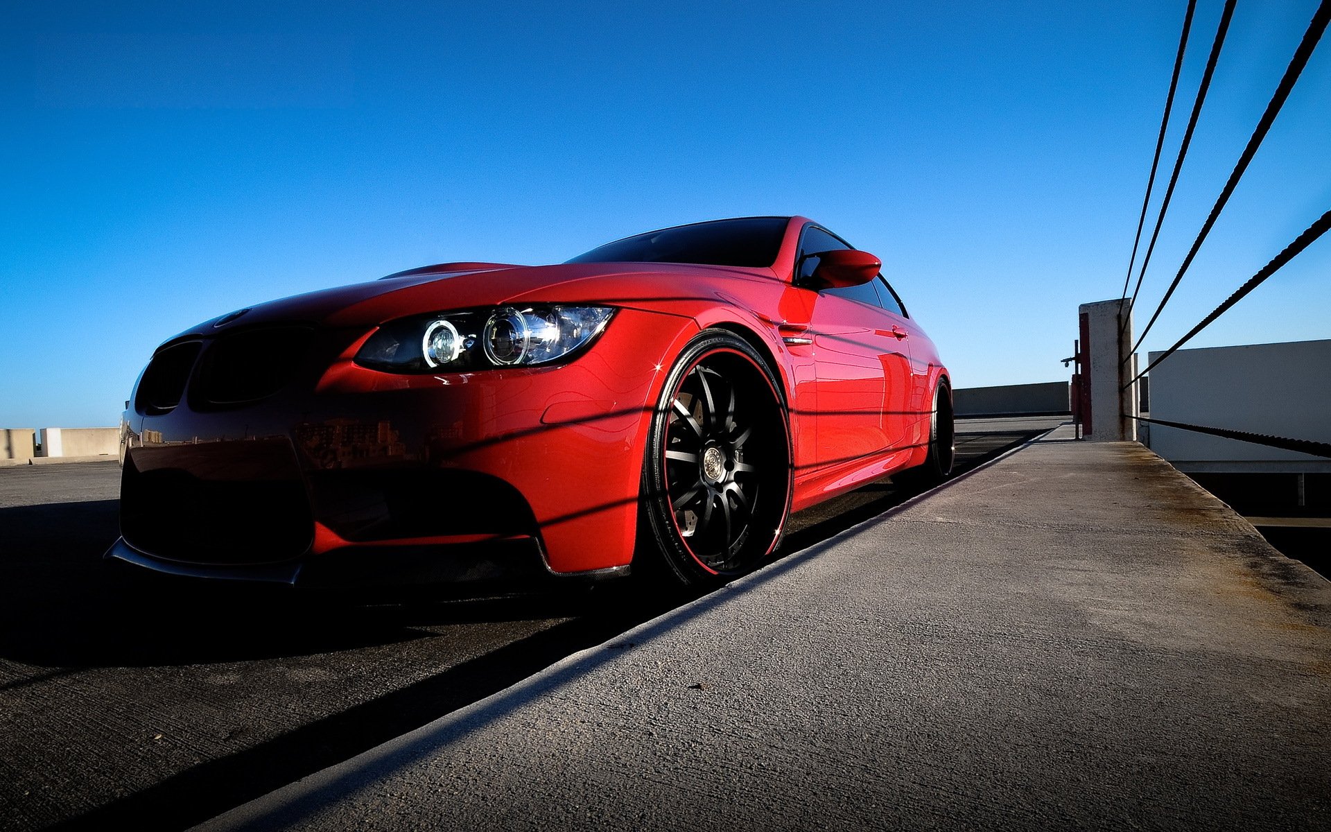 bmw 3 série coupé bmw phare tuning rouge