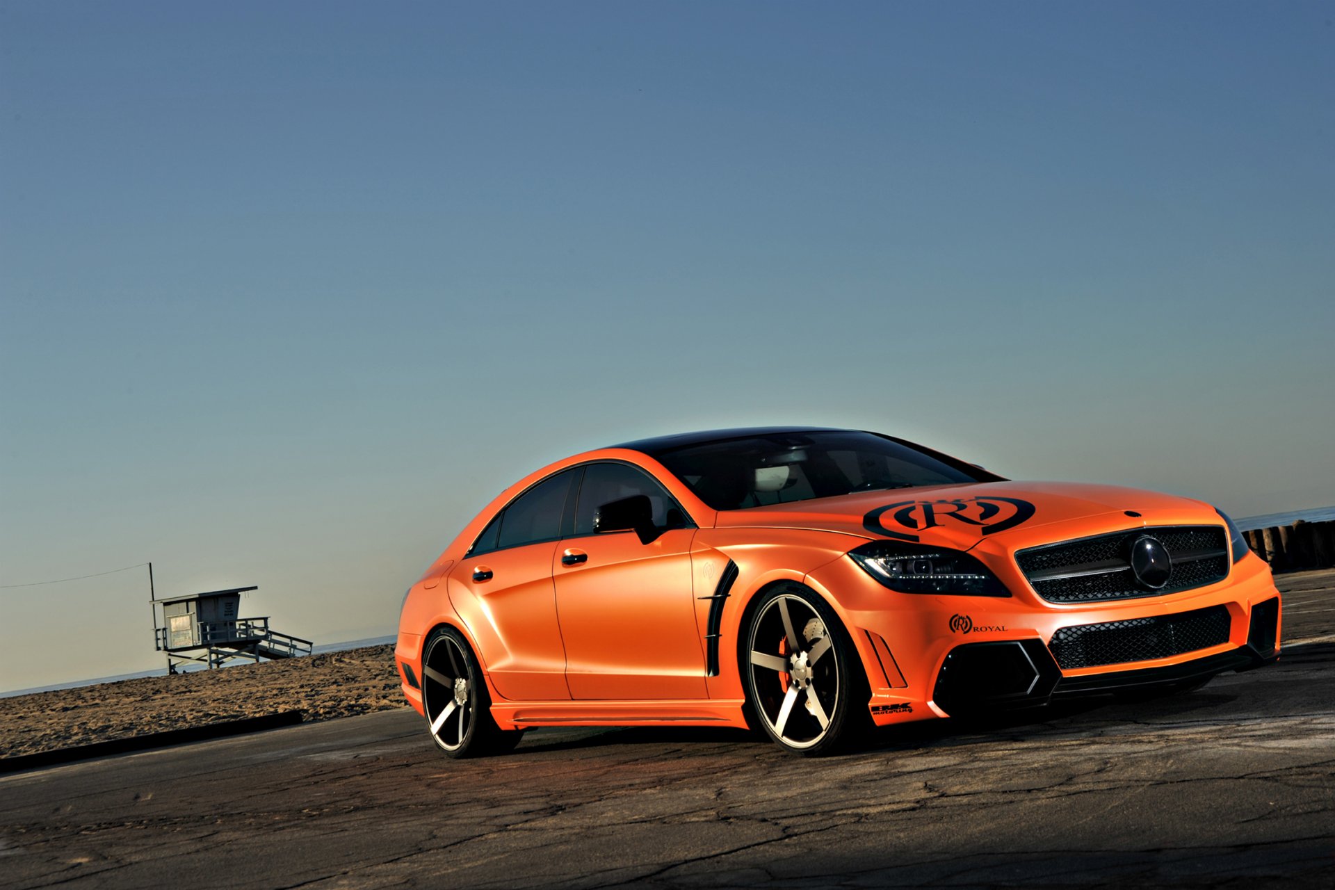 mercedes-benz amg cls-klasse cls 63 c218 naranja mercedes benz tuning cielo playa