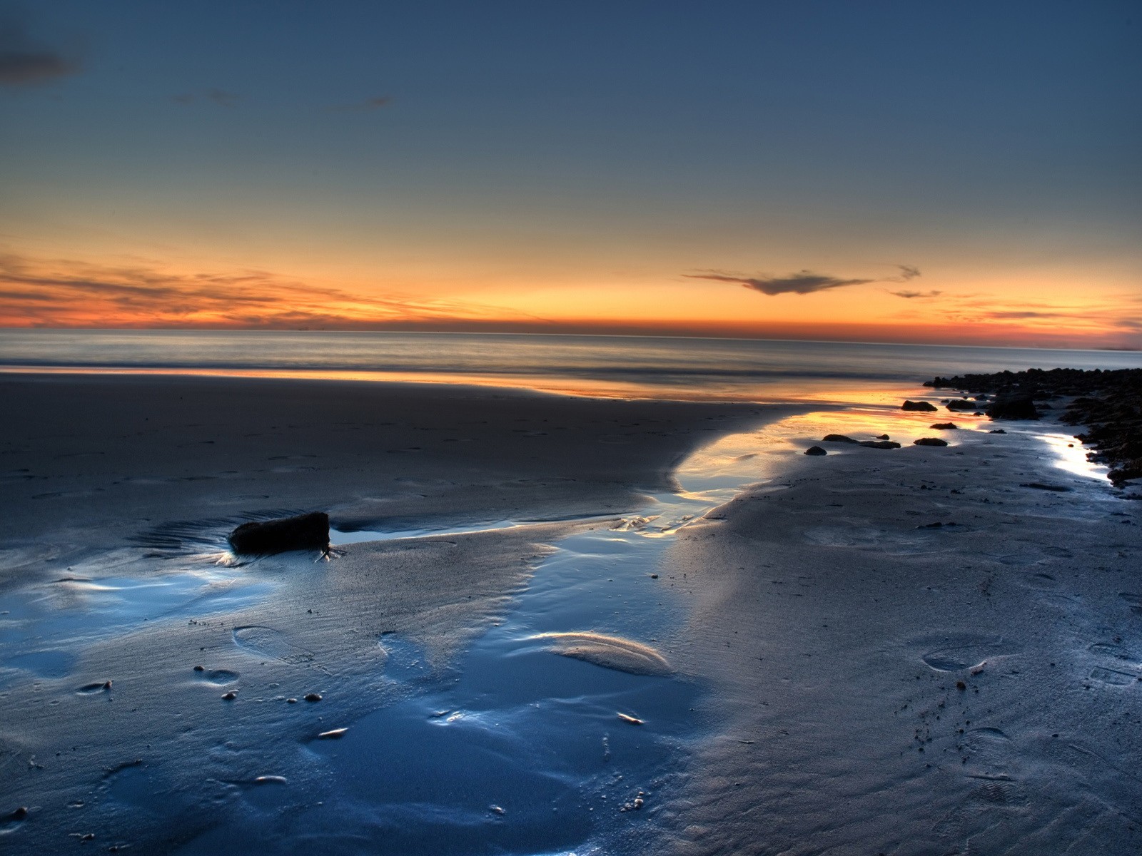 meer sand sonnenaufgang