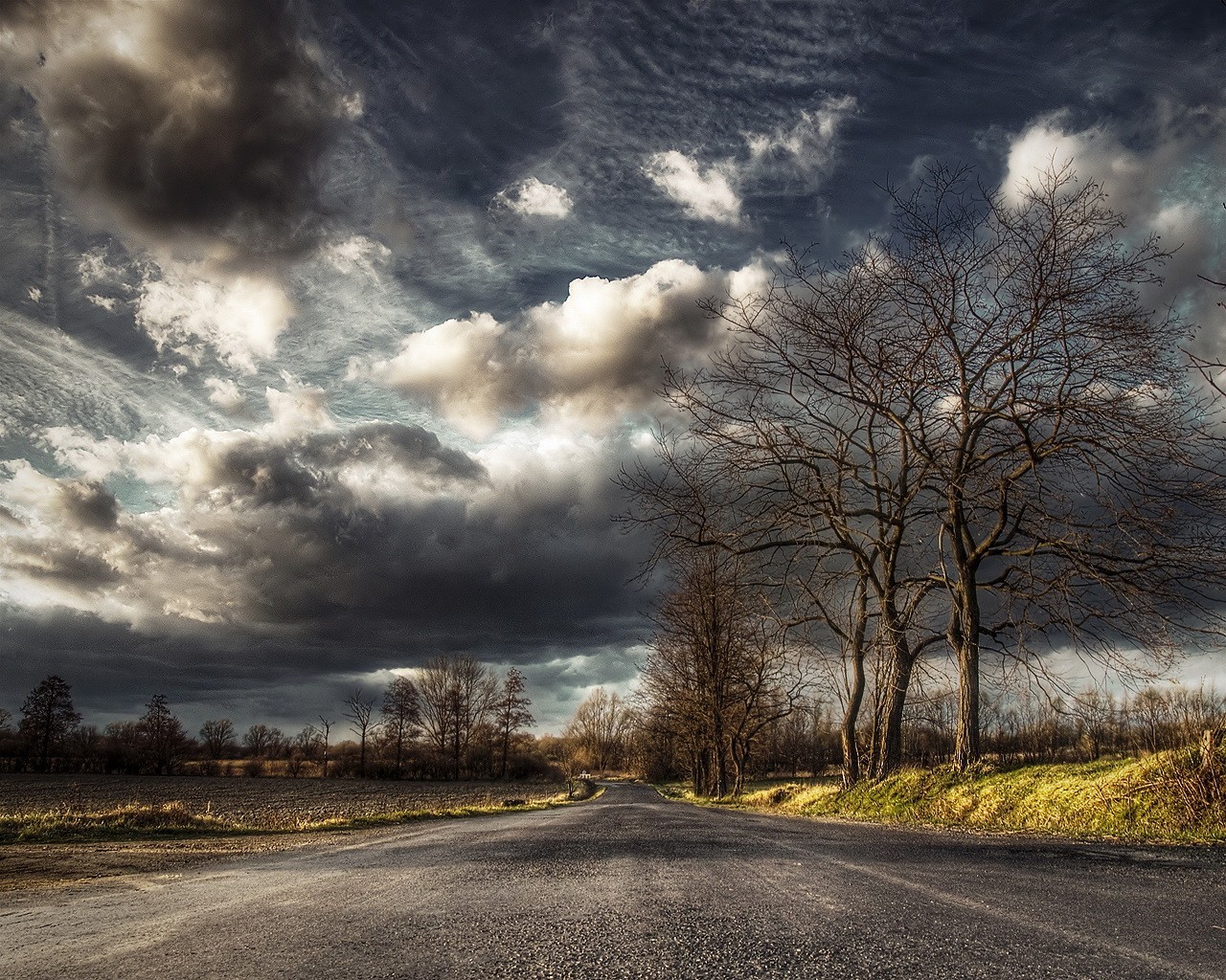 cielo strada paesaggio