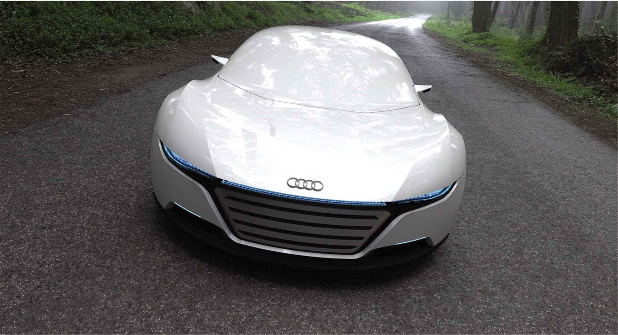 audi a9 concepto faros carretera belleza