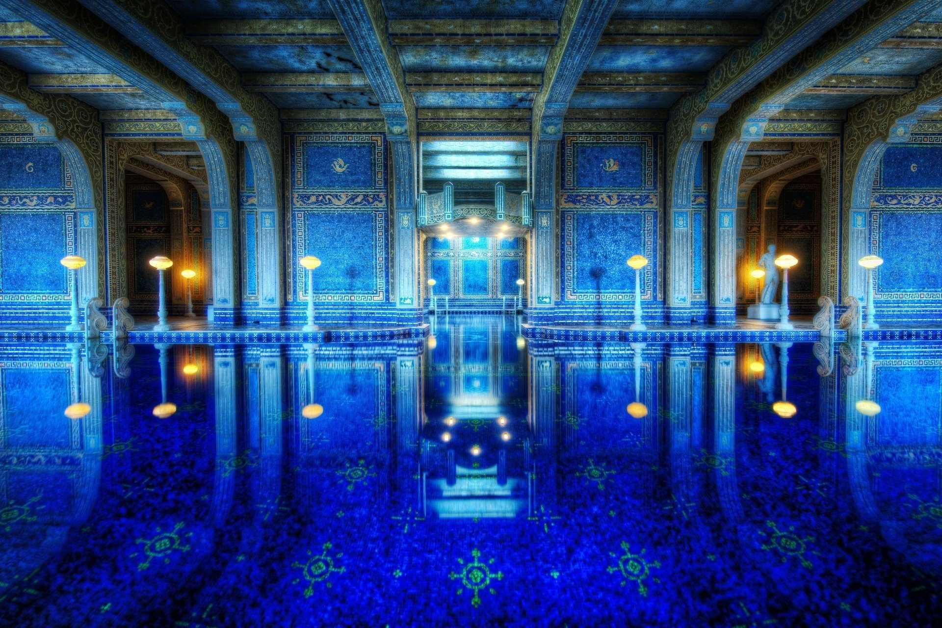 roman pool piscine romaine hearst castle california