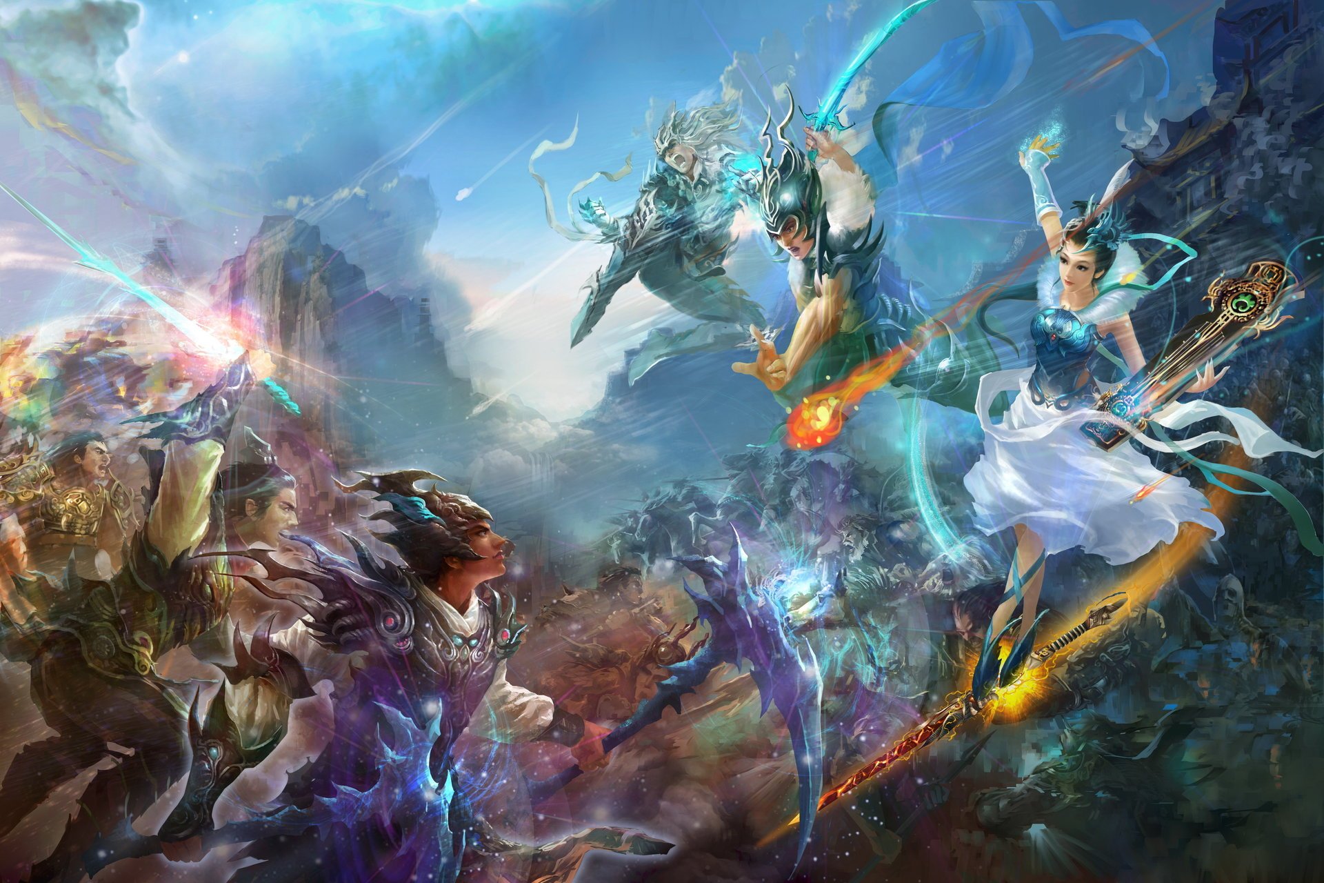 perfect world chiny fantasy game wallpapers warriors china battle mmorpg jade dynasty