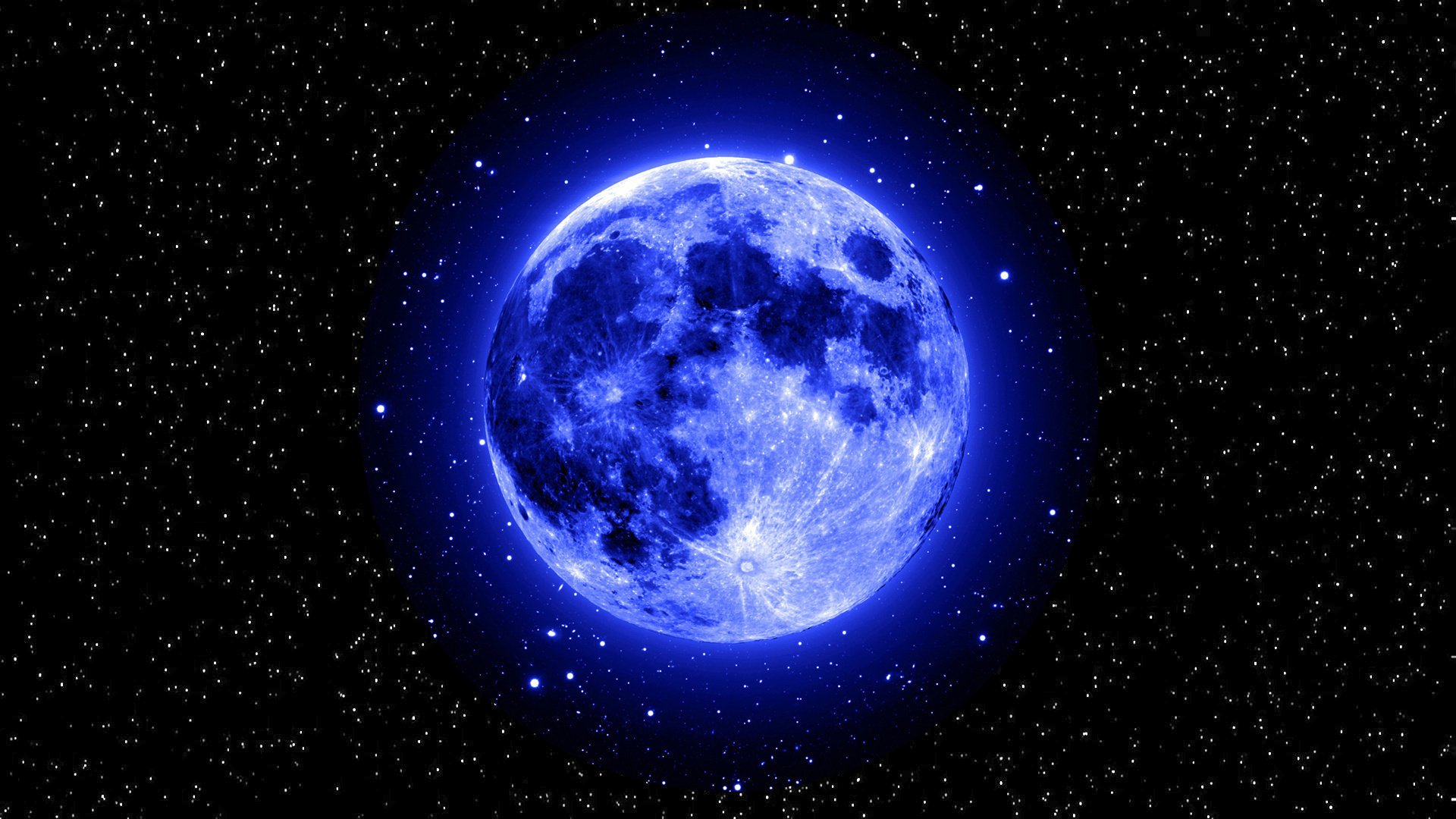 espacio estrellas azul luna