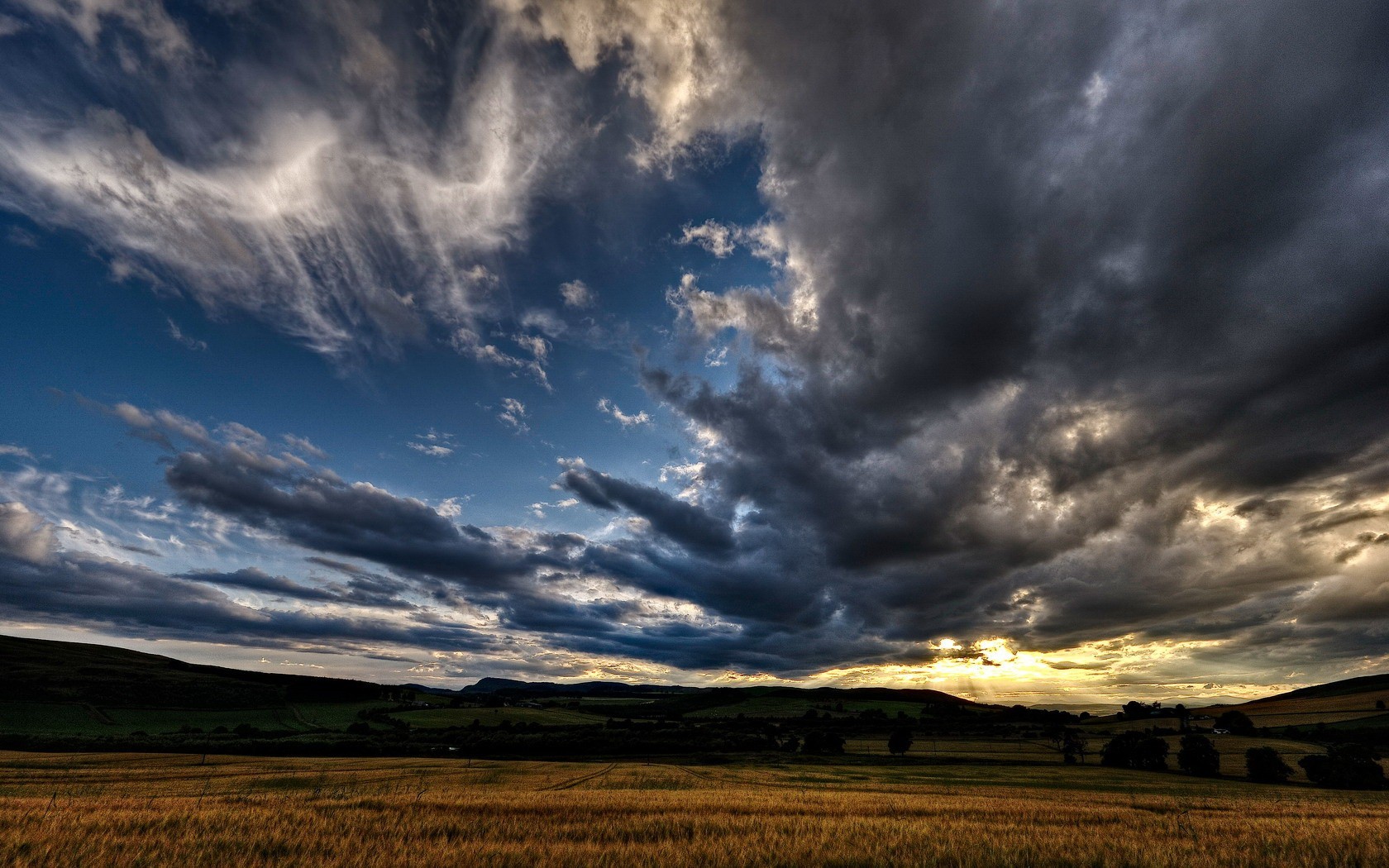 nacht feld sonnenaufgang