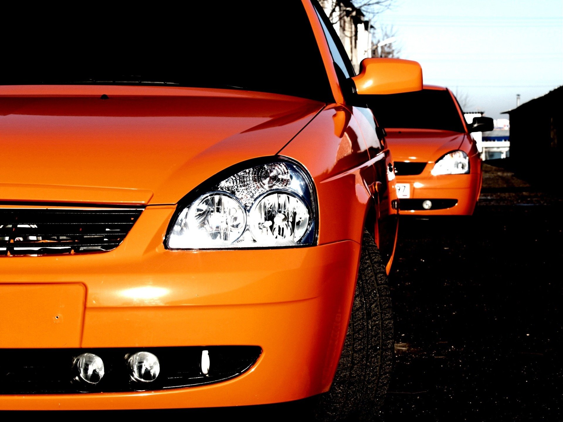 priora vaz lada orange asvalt