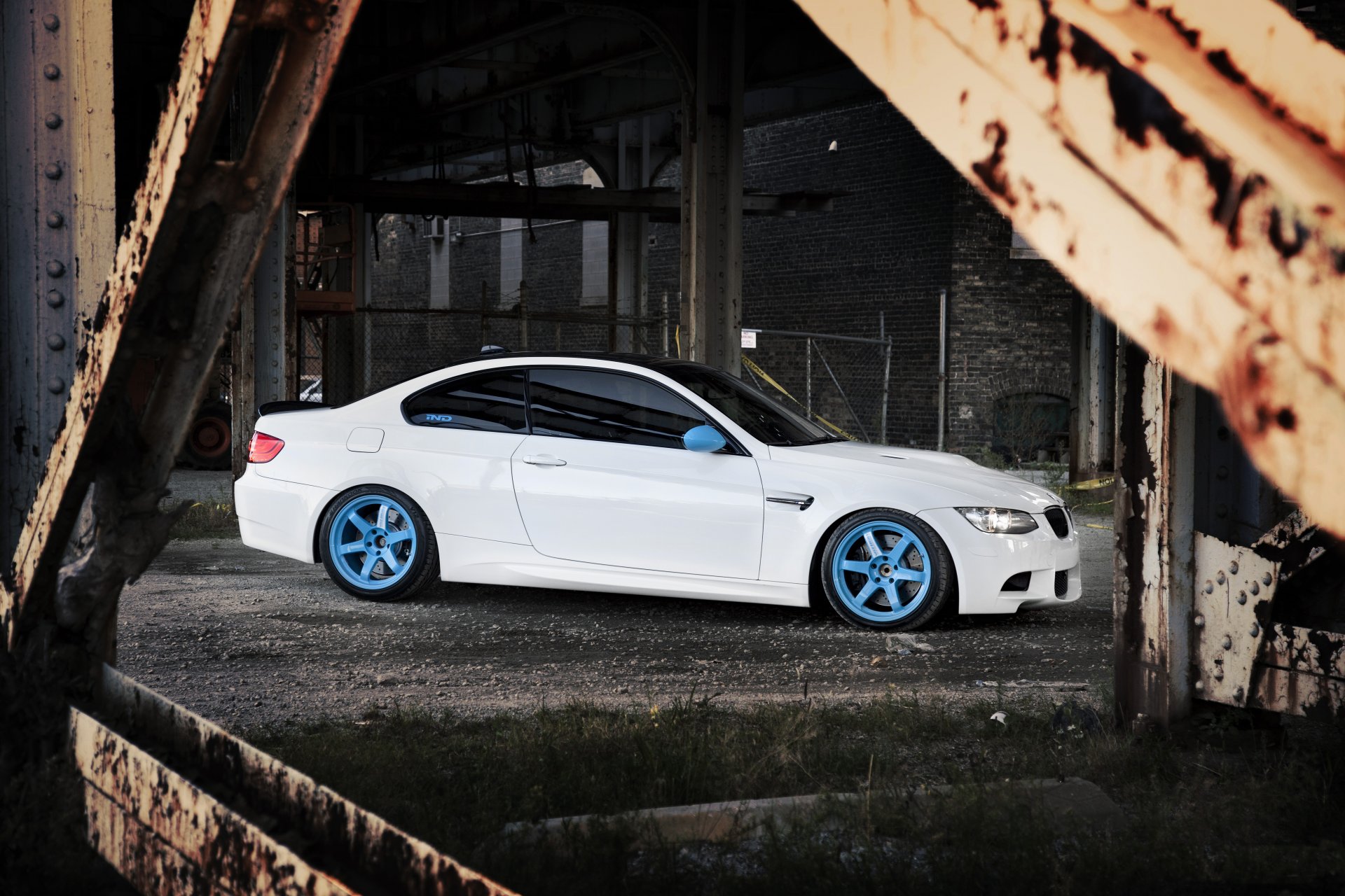 bmw m3 e92 blanc ind bmw ville pont supports métalliques