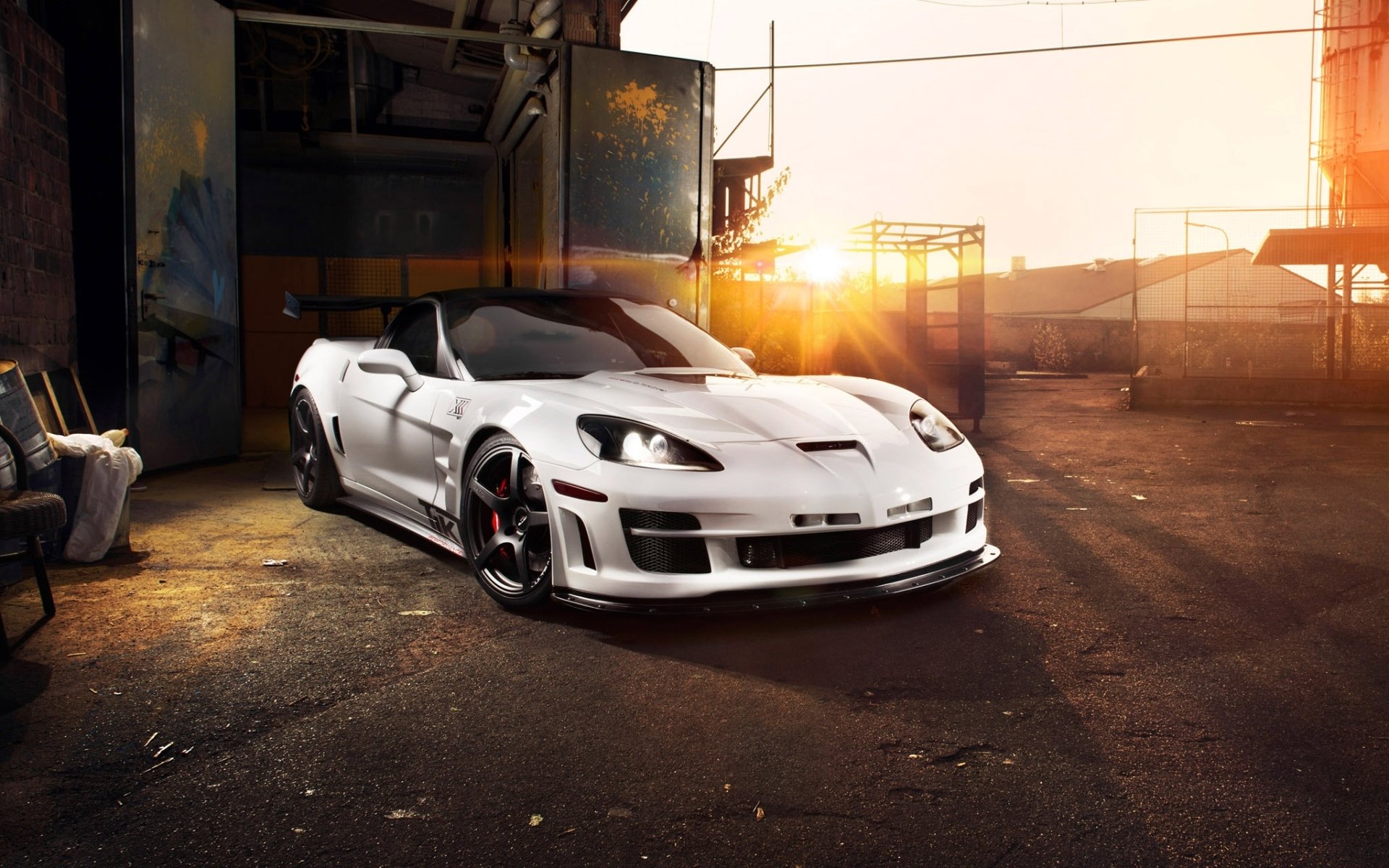 chevrolet corvette zr1 tikt triple-x c6 chevrolet superdeportivo frente tuning sol jzacat cielo