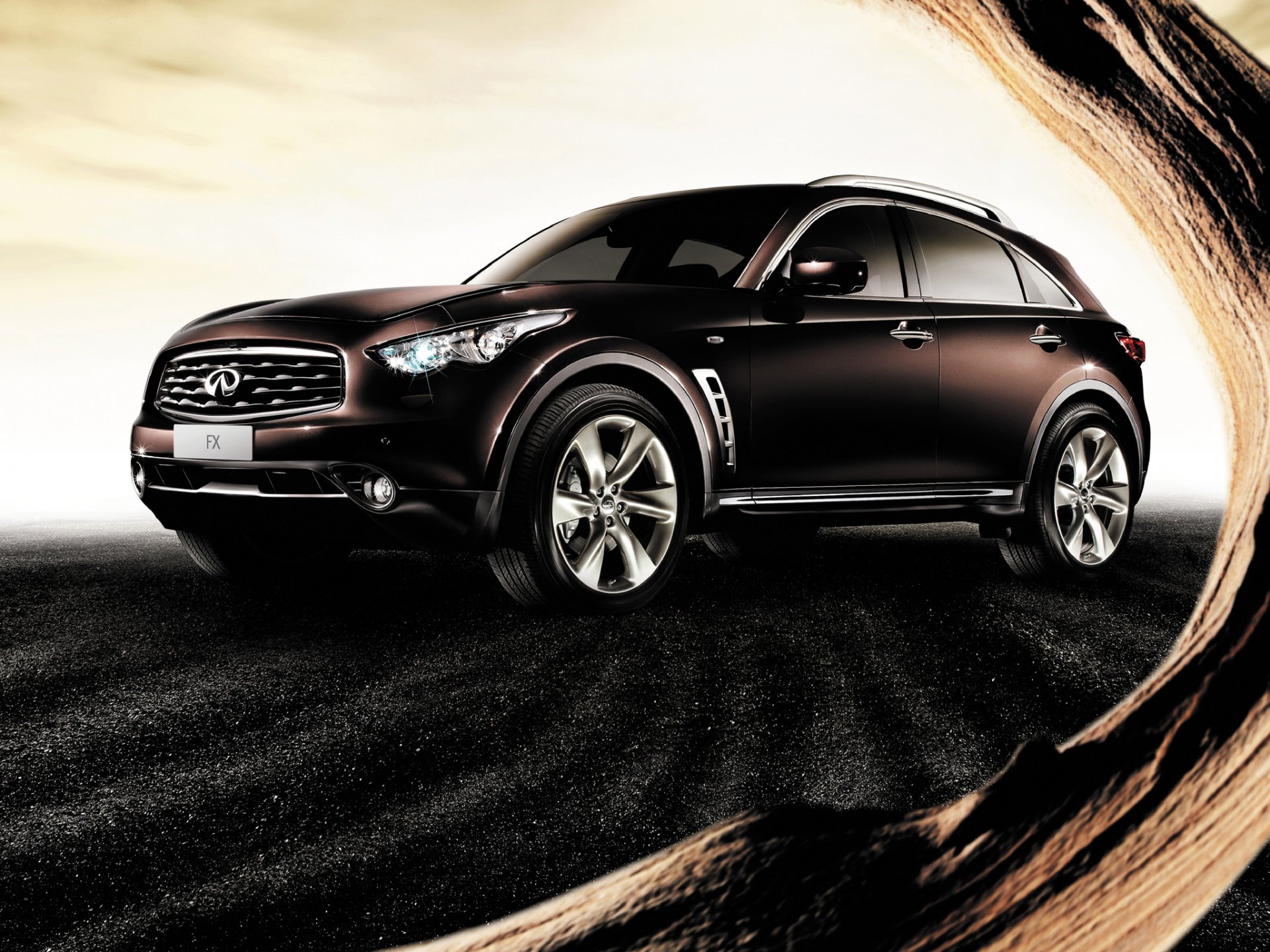 infiniti fx infinity crossover cool car front drives tree