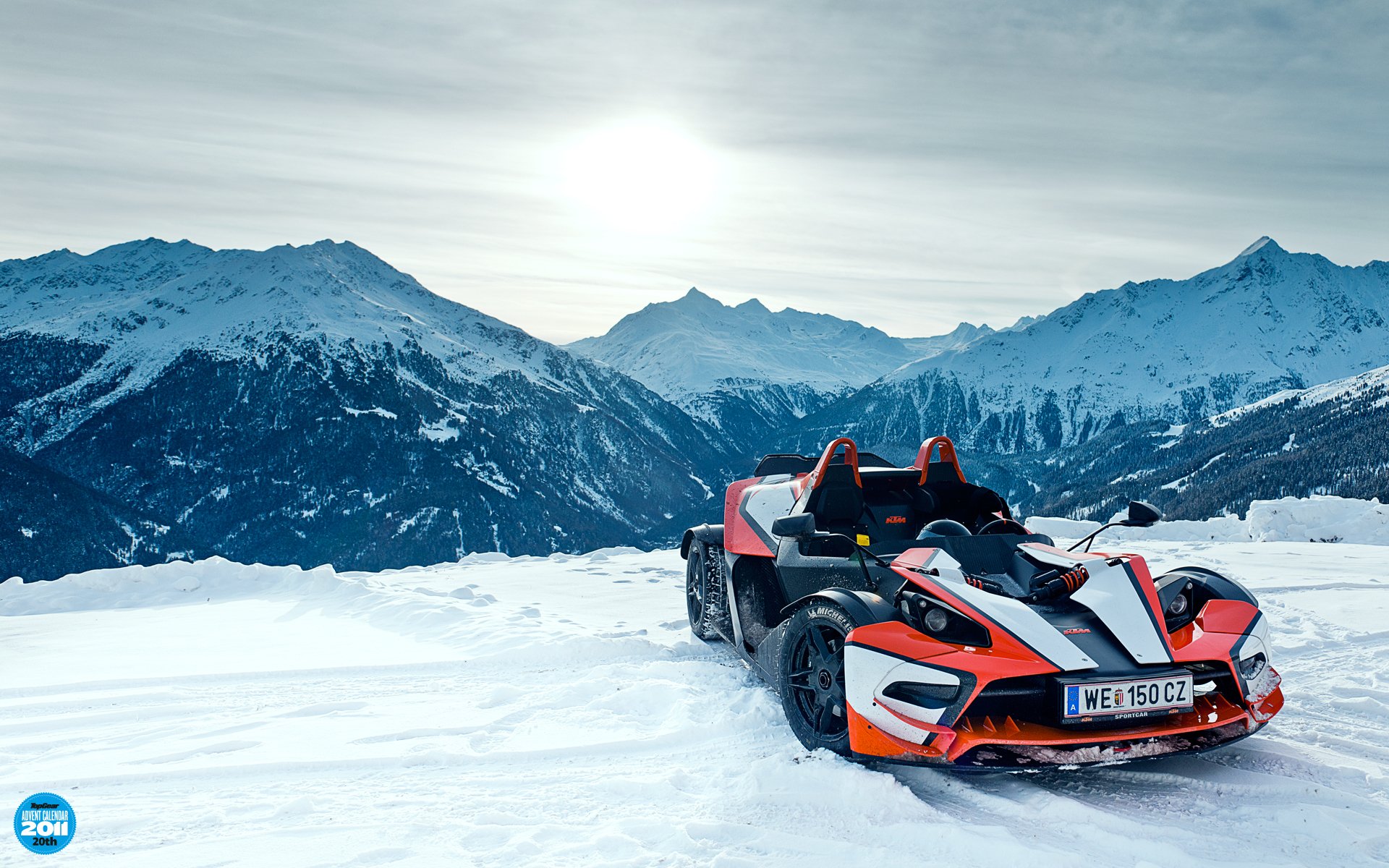 top gear calendario dell avvento top gear marcia più alta x-bow ktm x-bow supercar neve montagna cielo