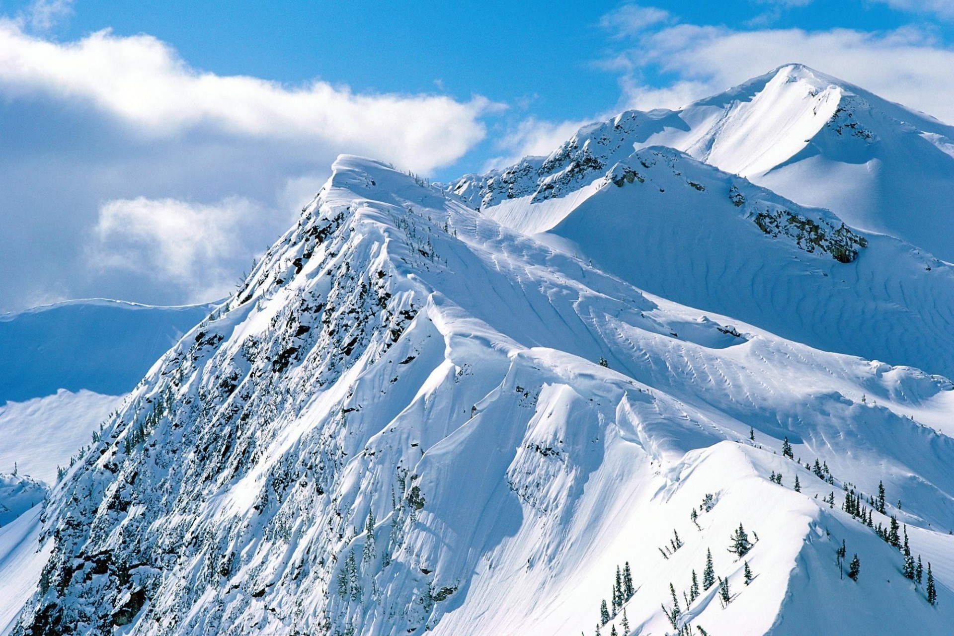 montagnes neige rochers