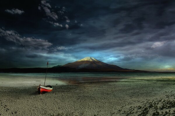 Relaxing by the sea under a beautiful sky