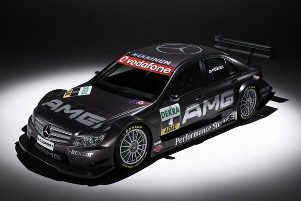 Deportivo negro amg, DTM, mercedes vista lateral