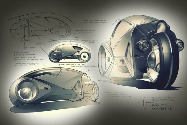 flynnslightcycle Motorraddiagramme und -modelle, 2560x1600