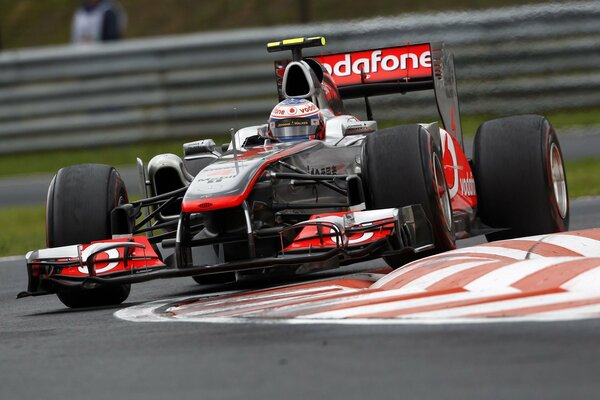 Coche de carreras en el gran premio