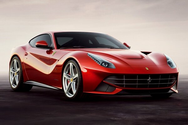 Roter Ferrari Berlinetta helles Design