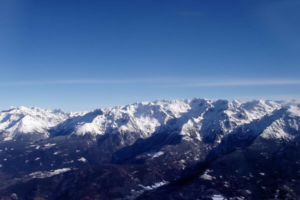 The sky and mountains are beautiful