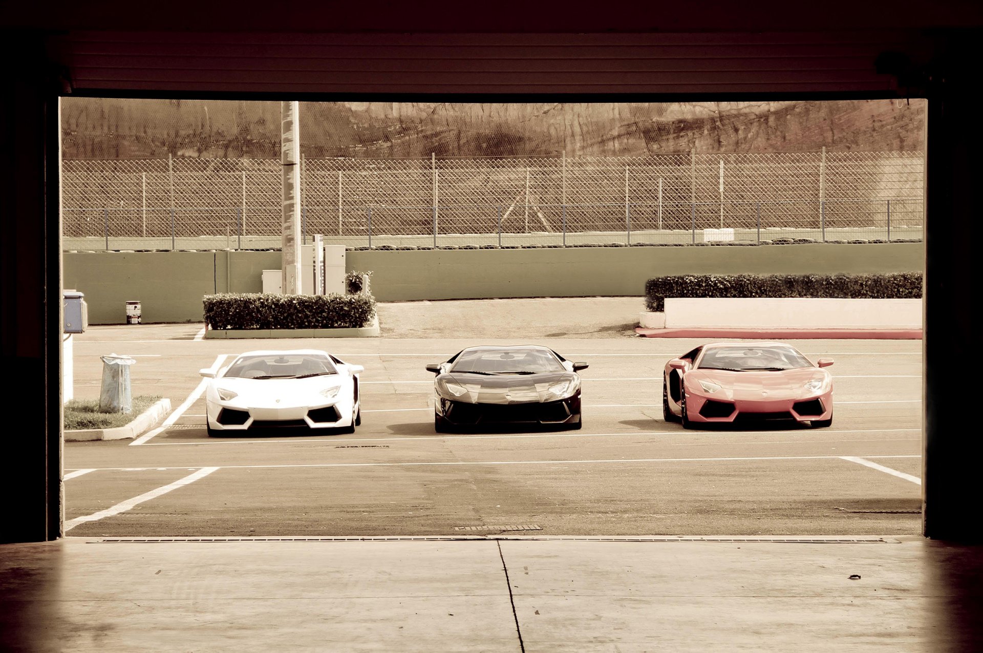 lamborghini aventador garage parking three