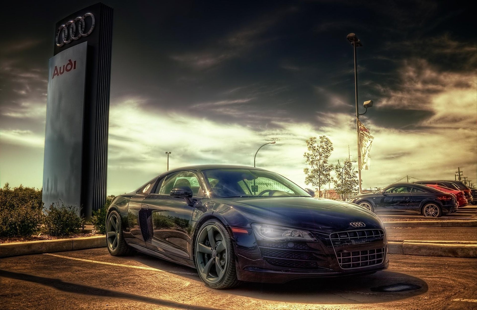 a5 q7 tt negro aparcamiento audi r8