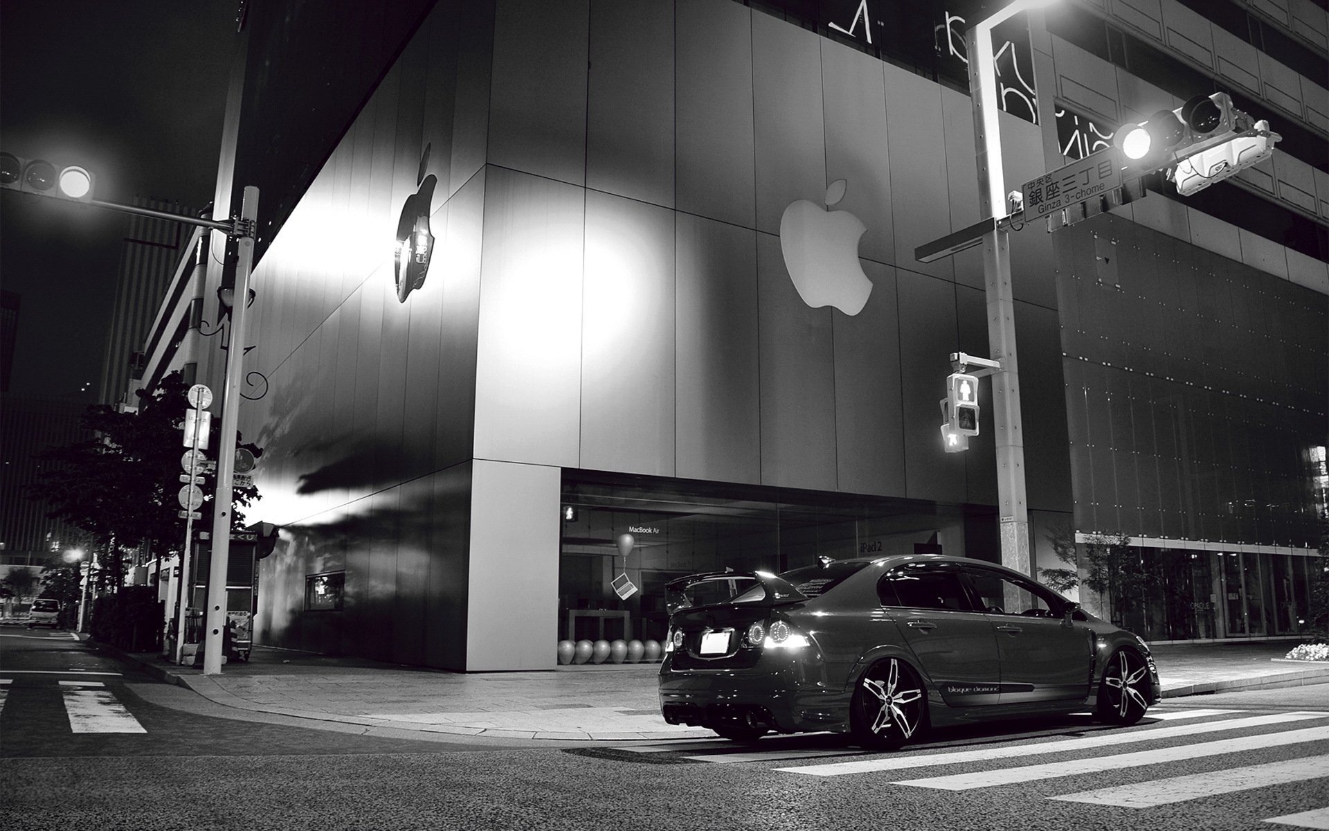 honda civic tuning tokio apple store honda civic b / w ulica miasto