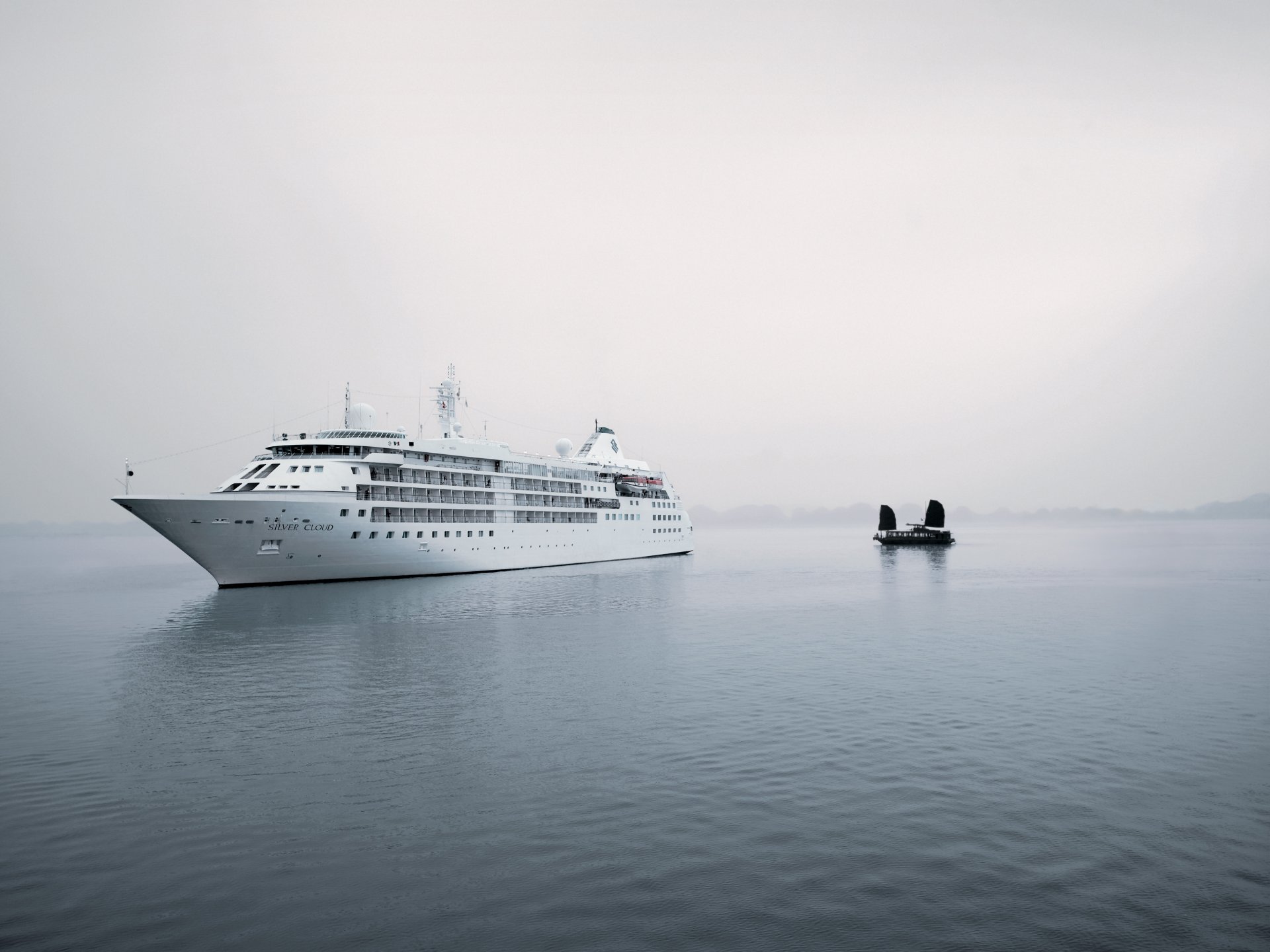 forro barco velero superficie silwer nube nube de plata niebla