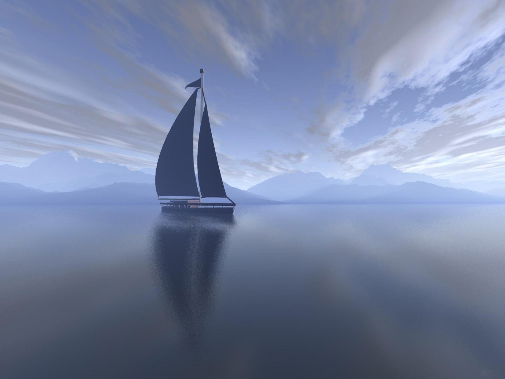 ea yacht morning clouds landscape sail