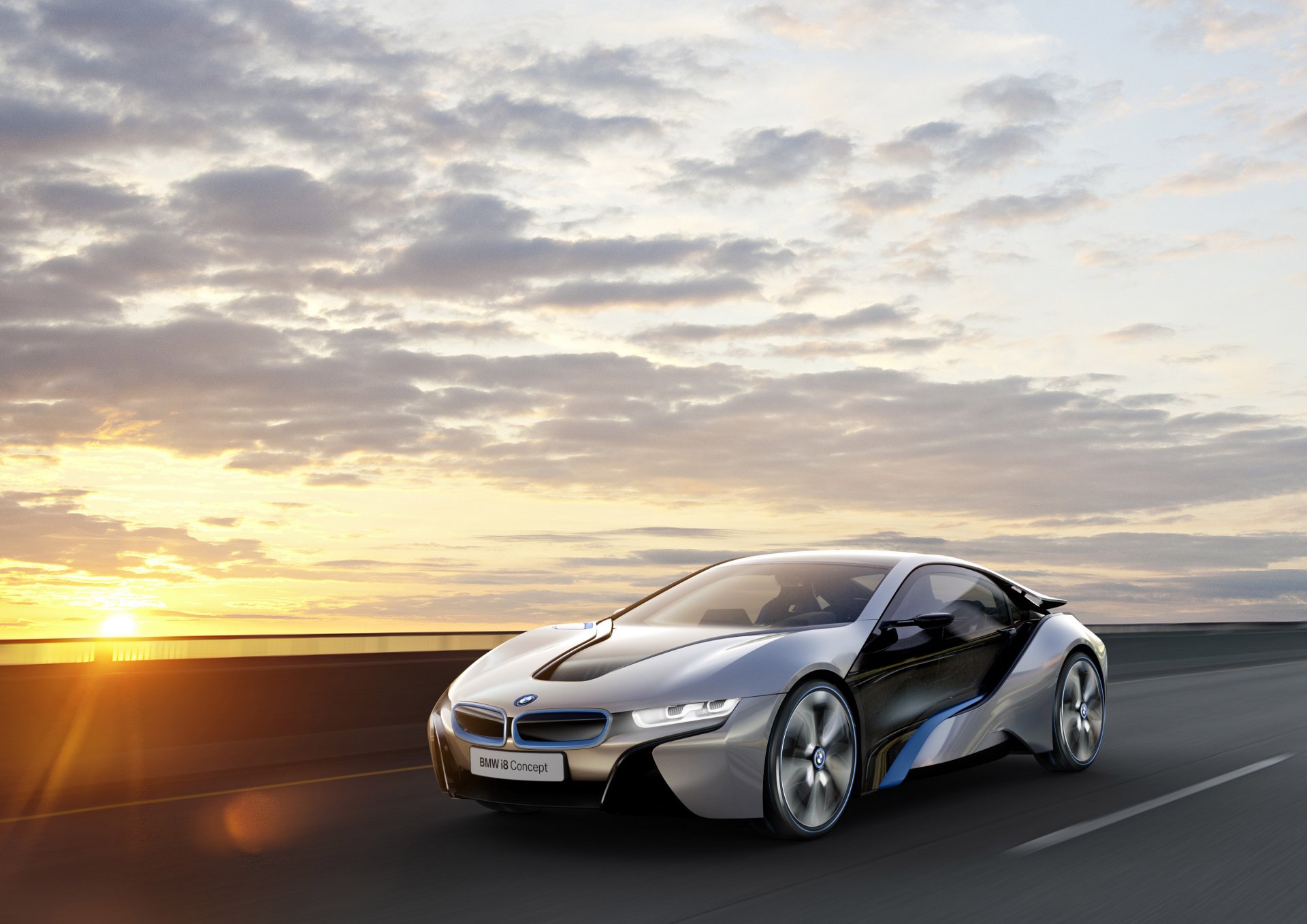 bmw i8 concept bmw i8 concept sky sunset