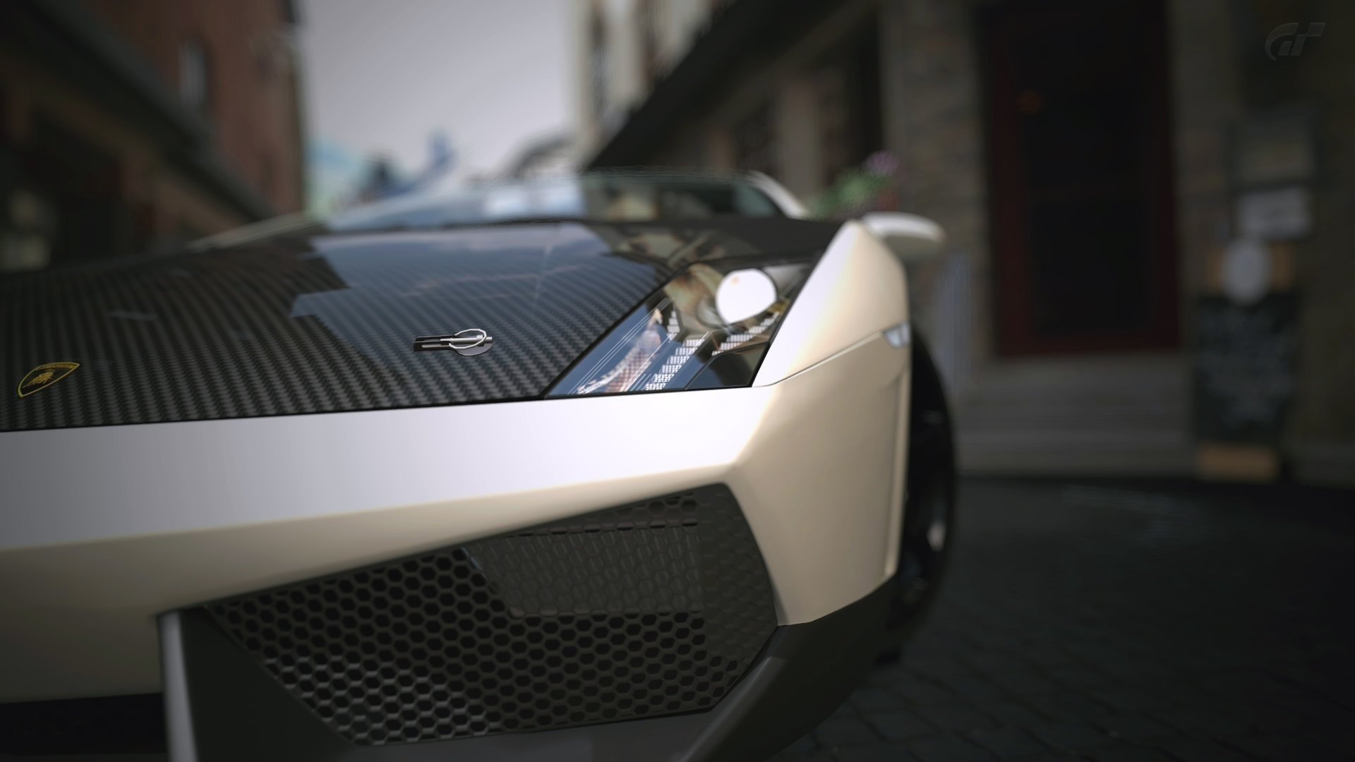 lamborghini capot phare carbone blanc tuning