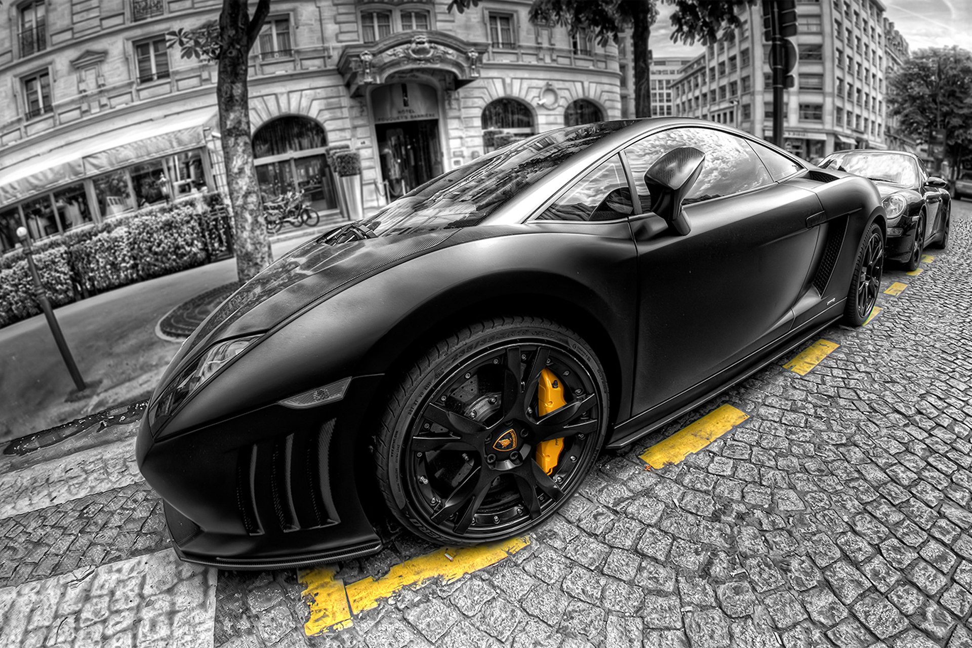 lamborghini gallardo black hdr