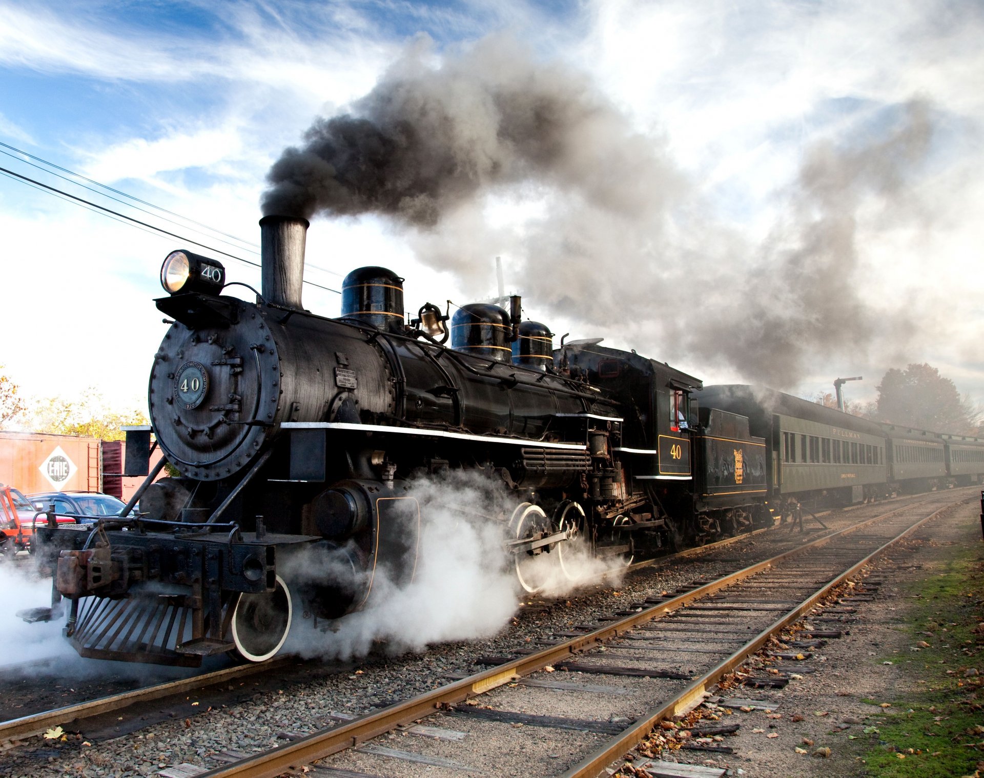 lokomotive lokomotive eisenbahnen schienen eisenbahn straße waggons zusammensetzung