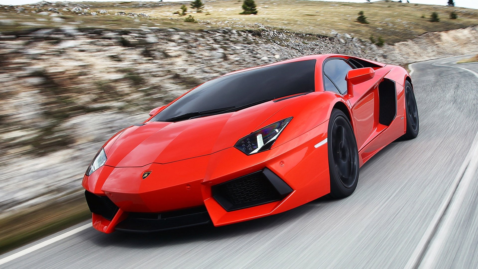 auto voitures lamborghini aventador route vitesse photo