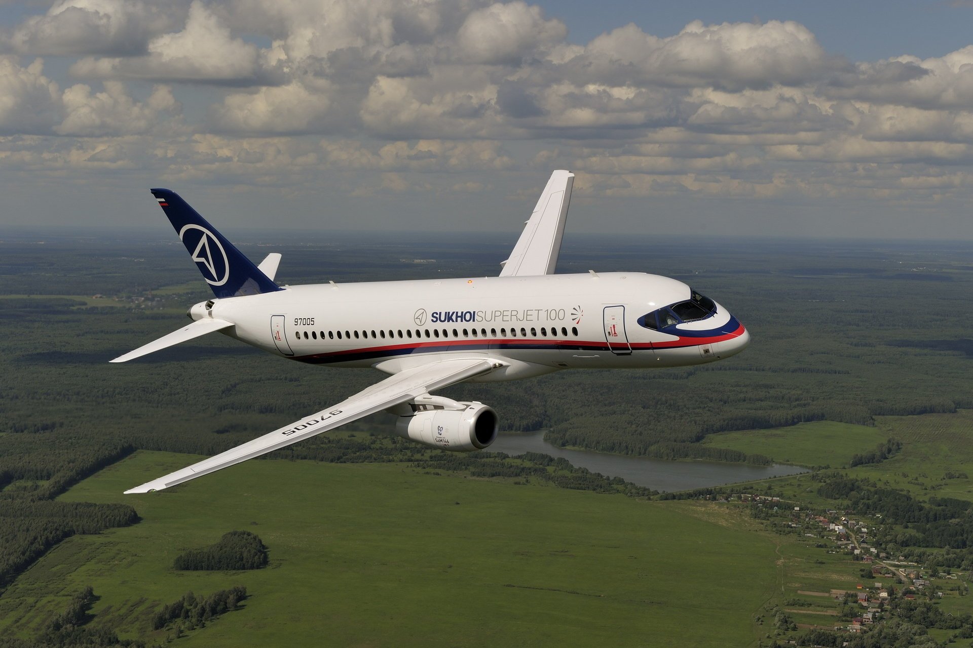 ukhoi superjet 100 a passenger plane dry