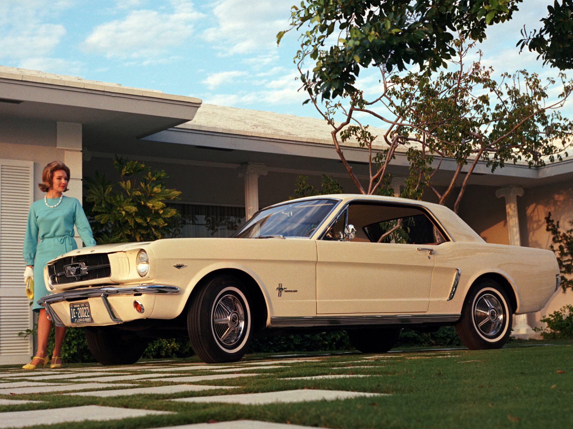 ford mustang coupé 1964 crema klasica muscle car muscle car sogno americano ginseng donna