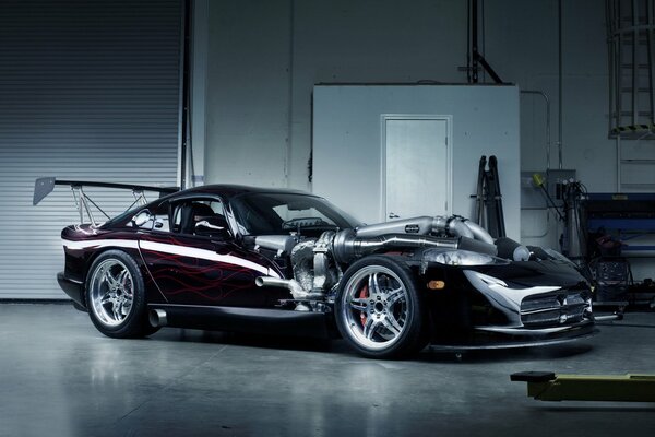 TT viper standing in the garage block